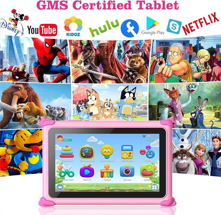 Trayoo Tableta infantil de 7 pulgadas para niños con ROM de 32 GB,...