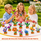 Paquete de 24 botánicos de flores, recuerdos de fiesta para niños de más de