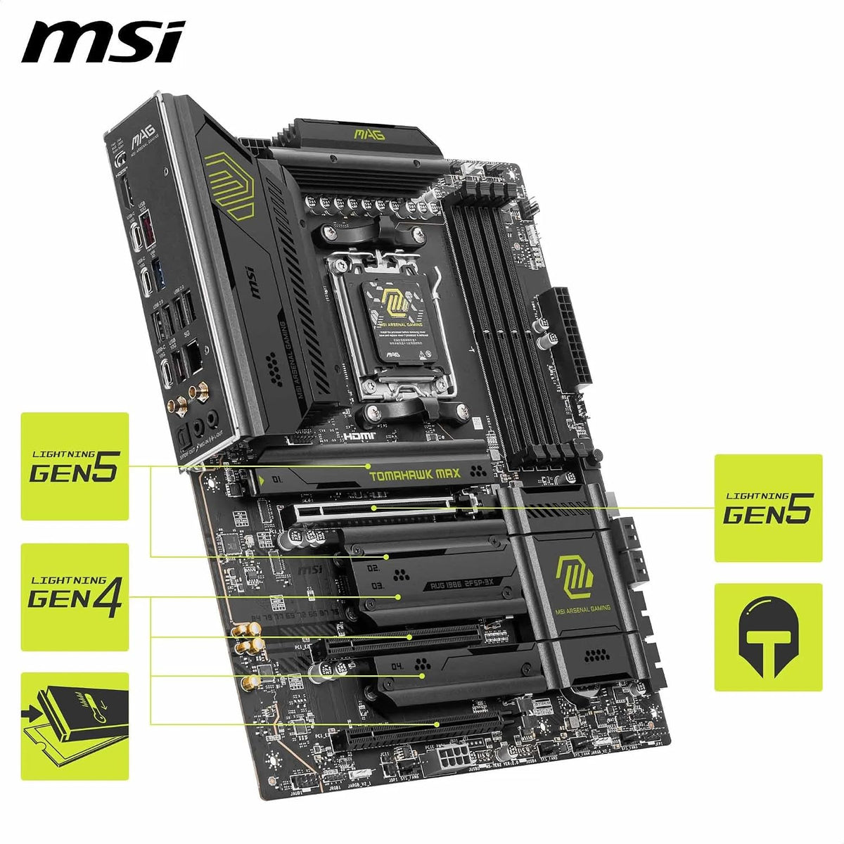 Placa base MSI MAG X870E Tomahawk WiFi, ATX - Compatible con proces...