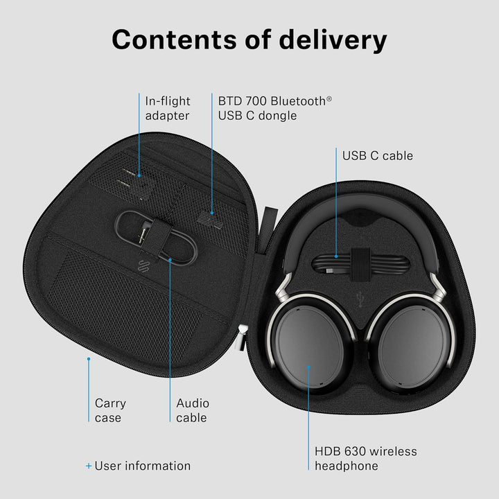 Sennheiser HDB 630 Auriculares inalámbricos sobre la oreja - Sonido...