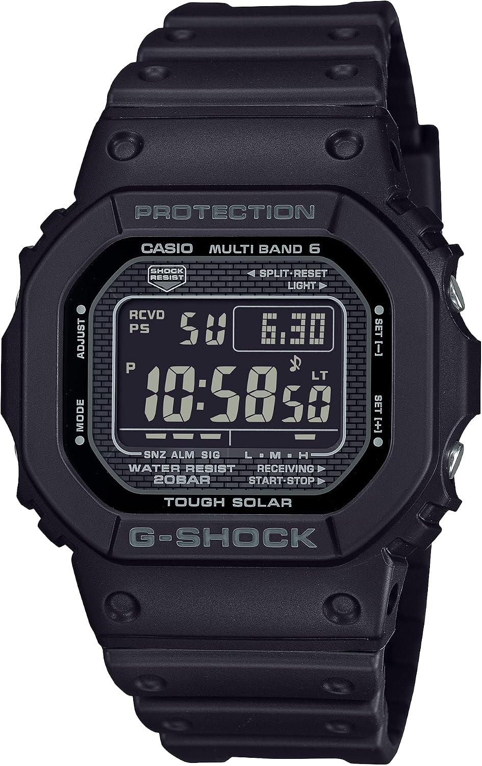 Casio G-Shock Serie 5000 Reloj digital de resina negra GW5000HS-1