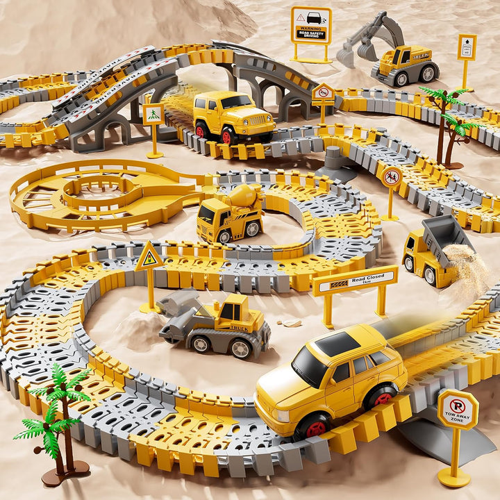 iHaHa - Juguetes de pistas de carreras de construcción para niños p...
