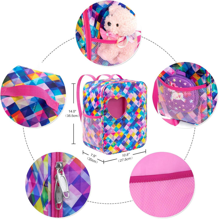 Ecore Fun Juego de 5 artículos para muñecas de 18 pulgadas con bols...