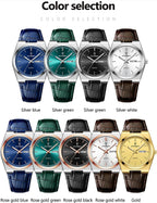 Poedagar Relojes de negocios para hombre, reloj de cuarzo de moda para hombre, impermeable, luminoso, fecha, Weel, clásico, cuero para caballero