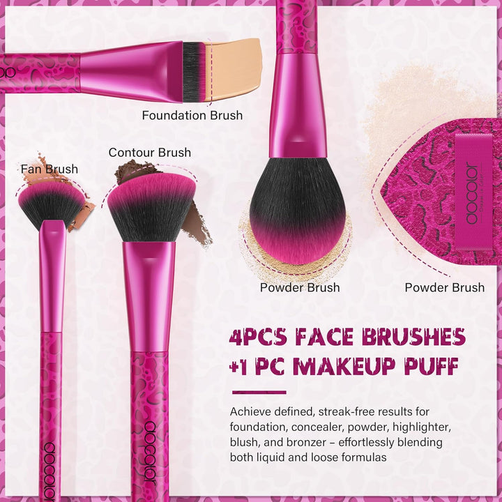 docolor Brochas de Maquillaje 12PCS Juego de Brochas de Maquillaje...