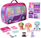 Paw Patrol Skye's World Pupcation Rescue Set con figuras de juguete Skye, Everest y Liberty Bobble Head y RV Camper, juguetes para niños y niñas a partir de 3 años