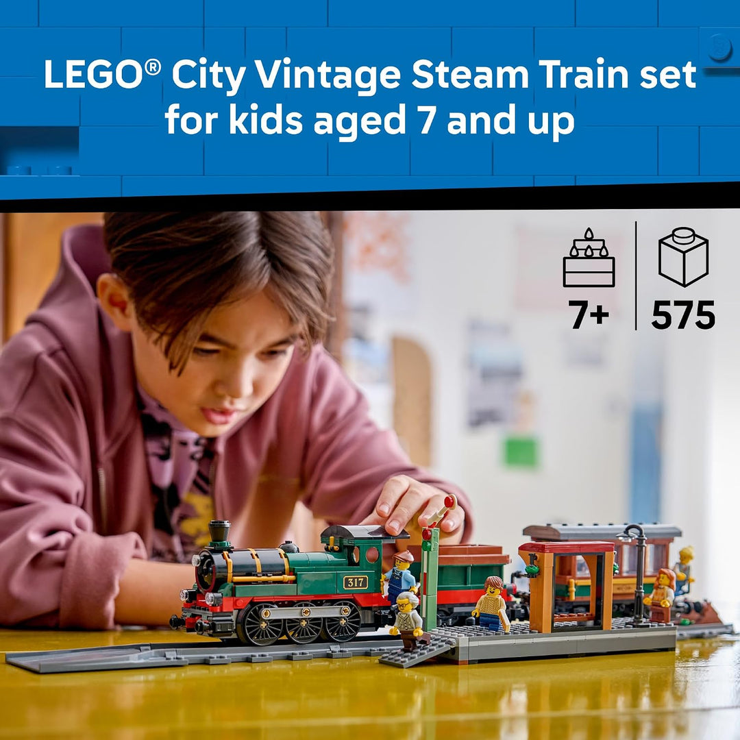 LEGO City Tren de Vapor Antiguo 60511 | Juguetes de construcción pa...
