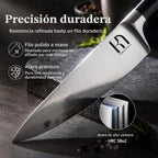 KnifeSaga - Juego de bloques de cuchillos de 15 piezas con afilador, espiga