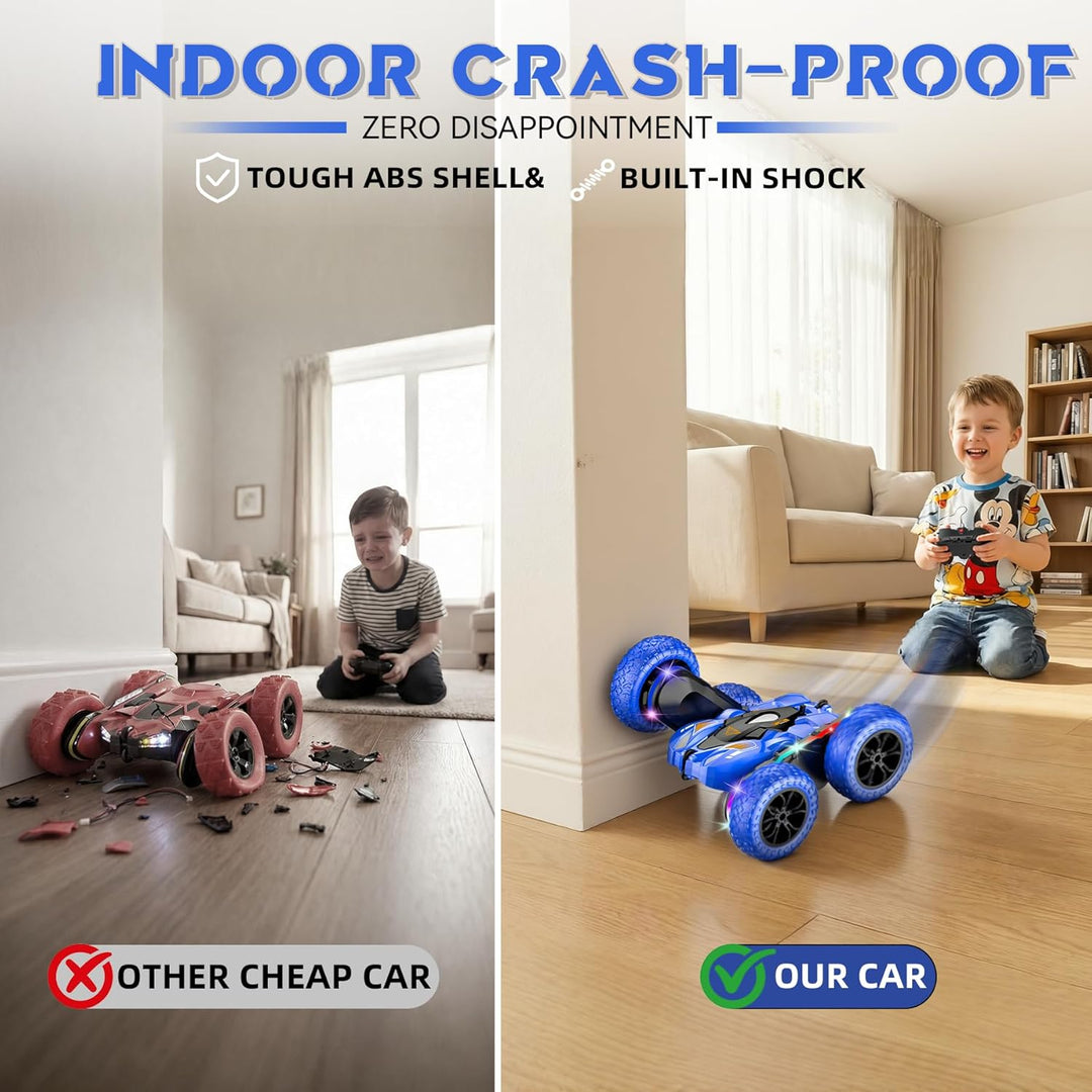 Wedopro - Auto de control remoto para niños, auto de acrobacias RC...