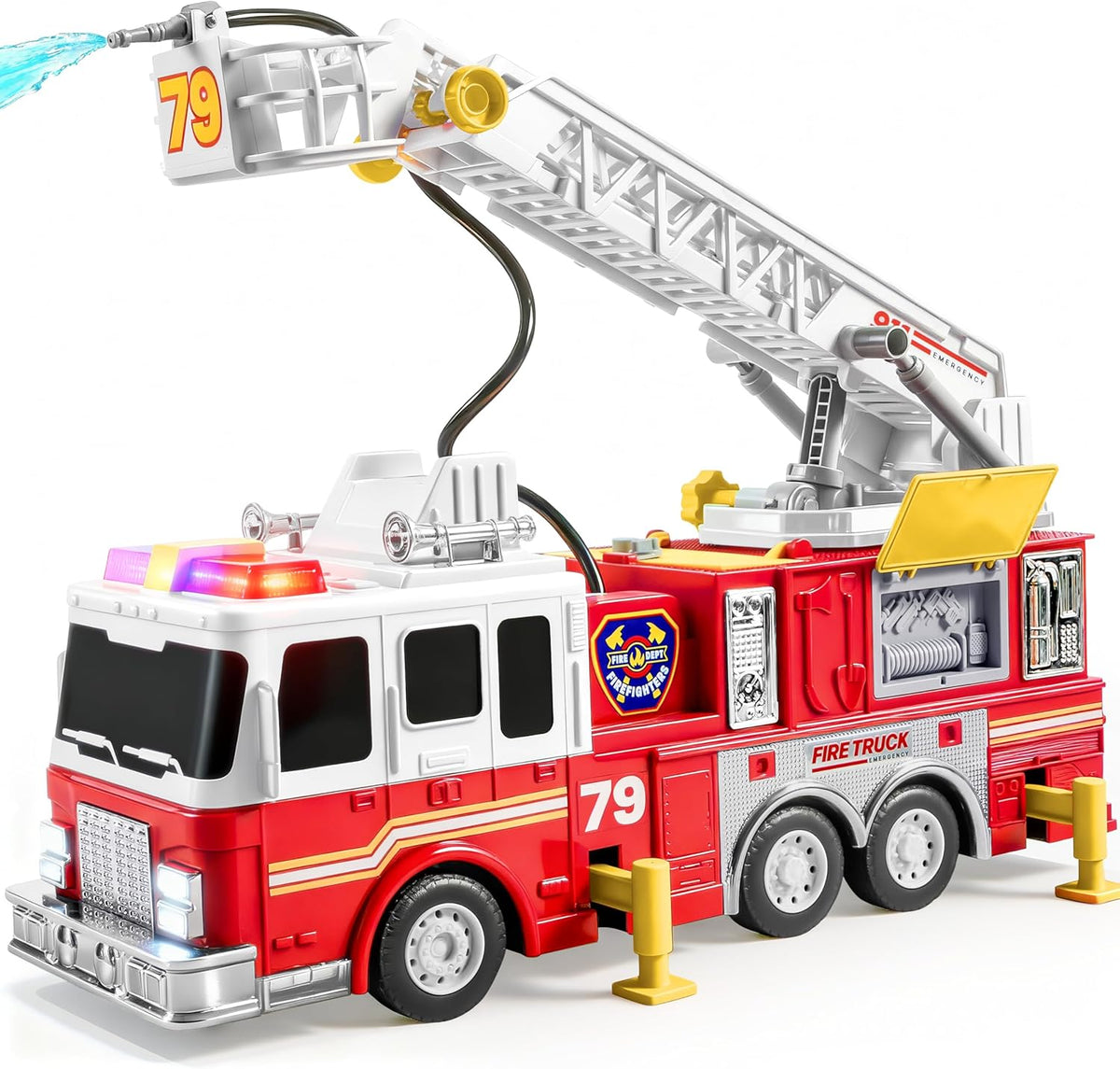 JOYIN Camión de bomberos extra grande para niños con