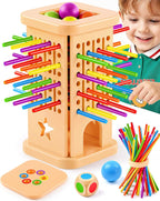 Montessori - Juego de mesa de madera para niños de 3 a 8 años, juguete de