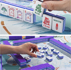 Peacock American Mahjong Set, 160 innovadores azulejos de Mahjong de diseño único, colorido juego de mahjong tallado acrílico de 4 capas