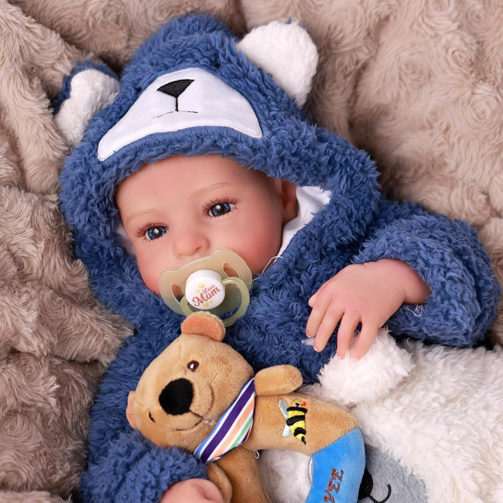 BABESIDE Muñecas Reborn de bebé realistas Niño - Aiden 17 Pulgadas...