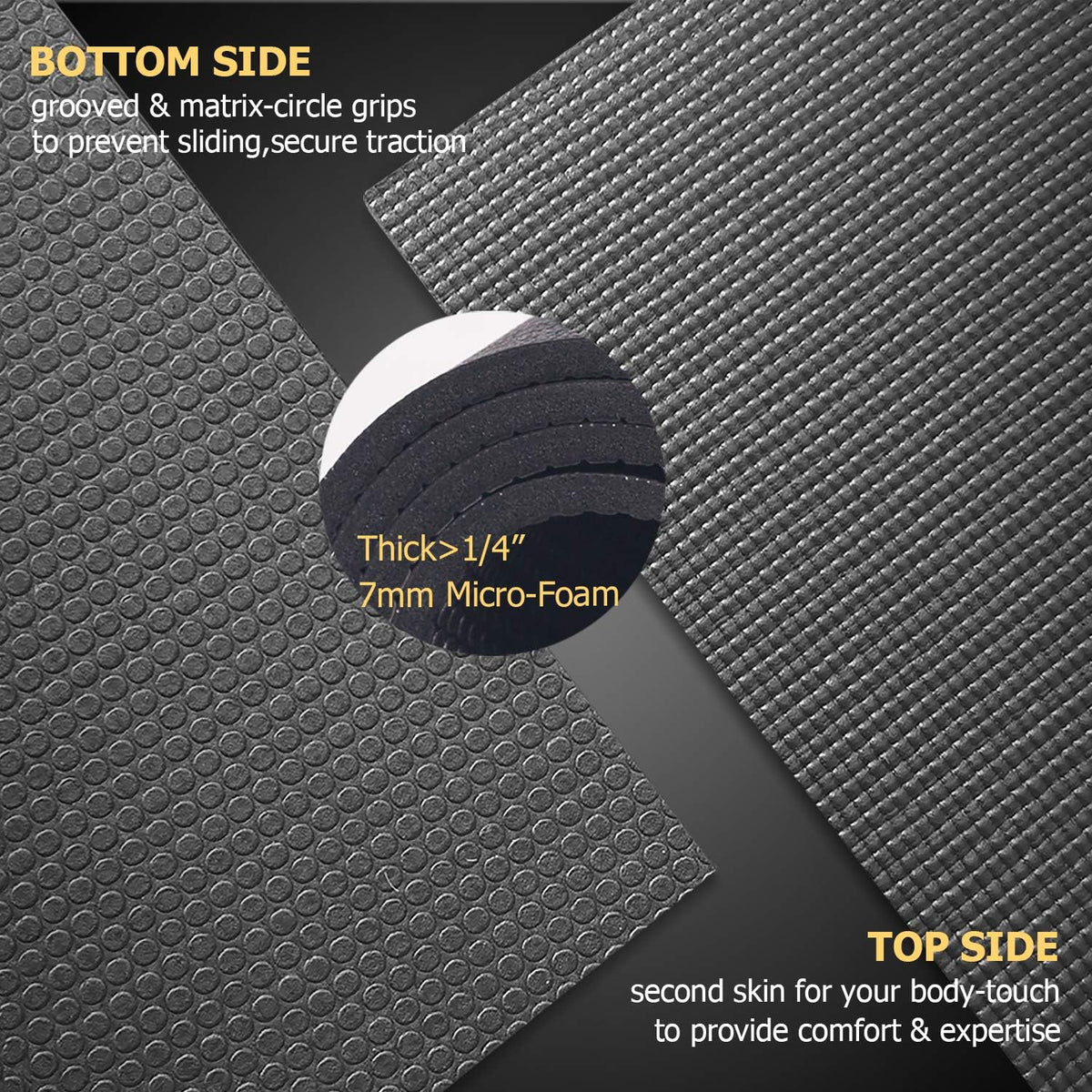GXMMAT Gran Colchoneta de Yoga 12'x6'/10'x6'/6'x8' (7mm)