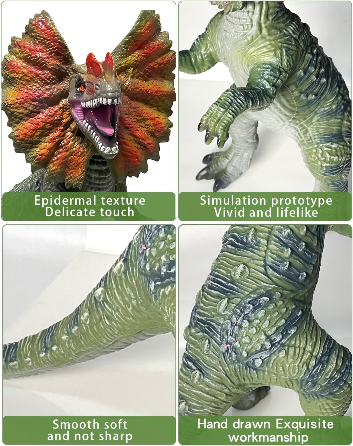 YONGJULE Juguetes grandes de dinosaurios Dilophosaurus de