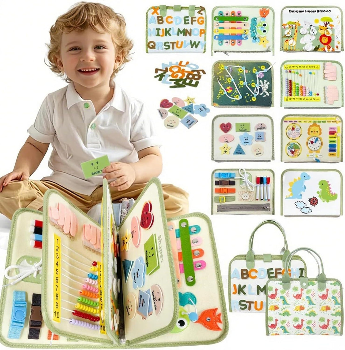 Juguete de viaje Montessori para niños pequeños