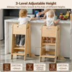 COSYLAND - Taburete de cocina ajustable para niños pequeños
