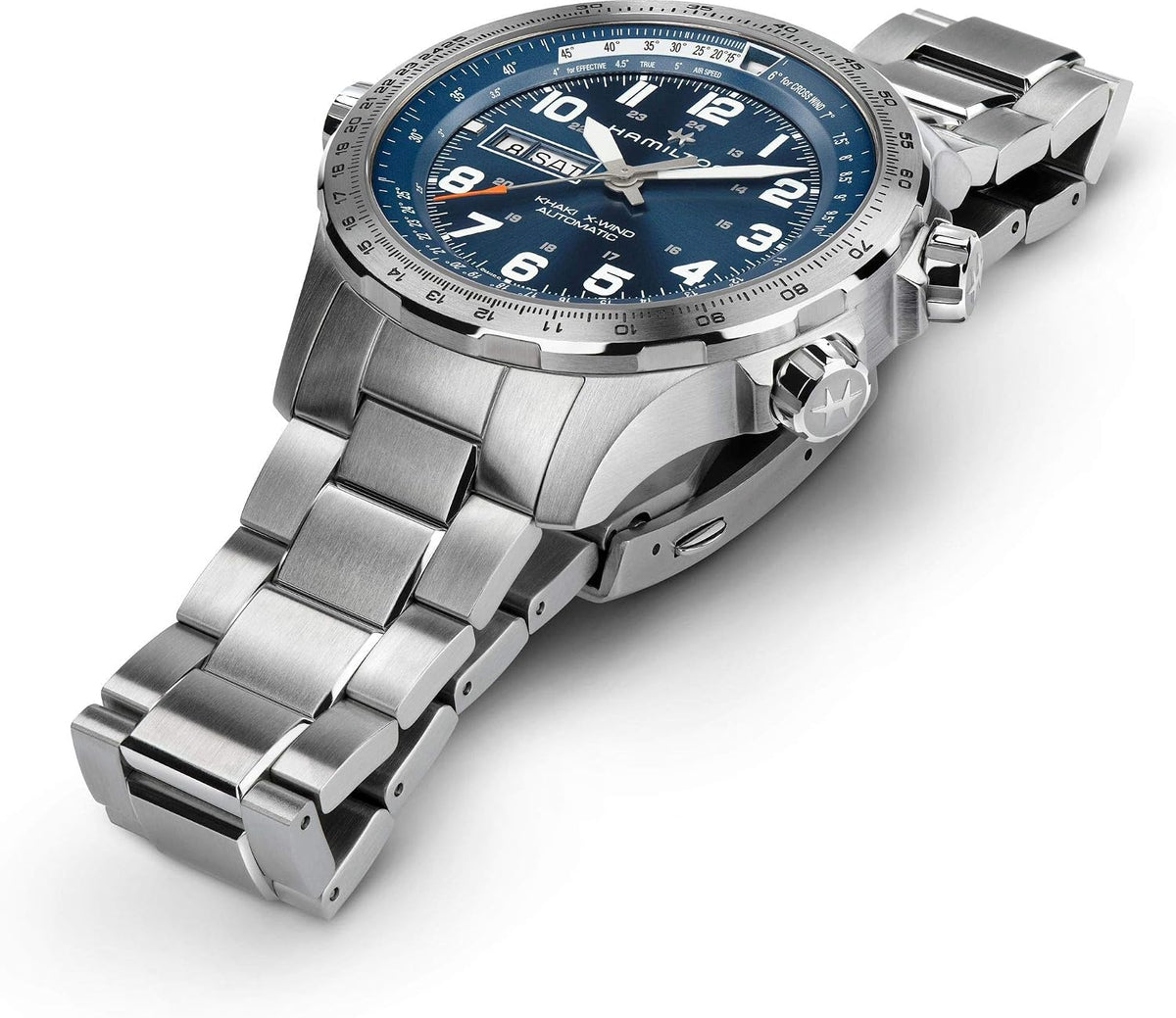 Hamilton Reloj automático de aviación caqui para hombre, caja de acero