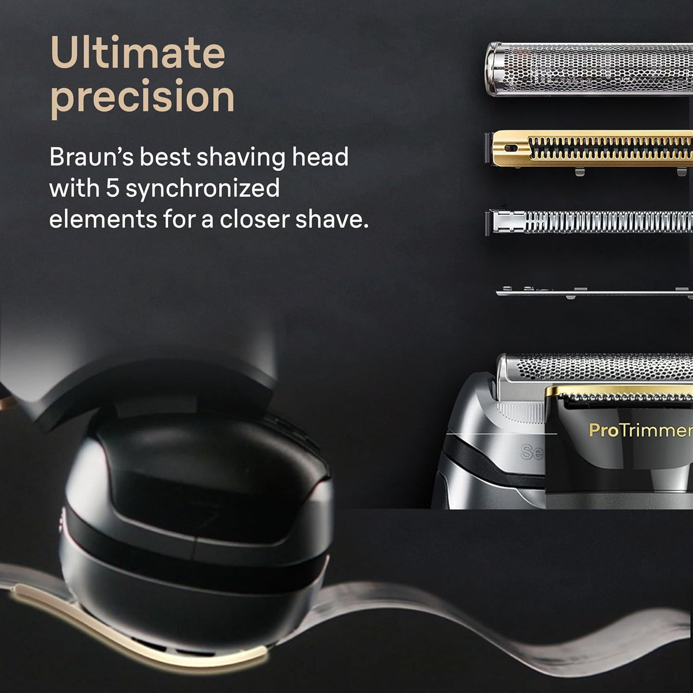Braun Afeitadora eléctrica Series 9 PRO+, kit de afeitado con 5 ele...