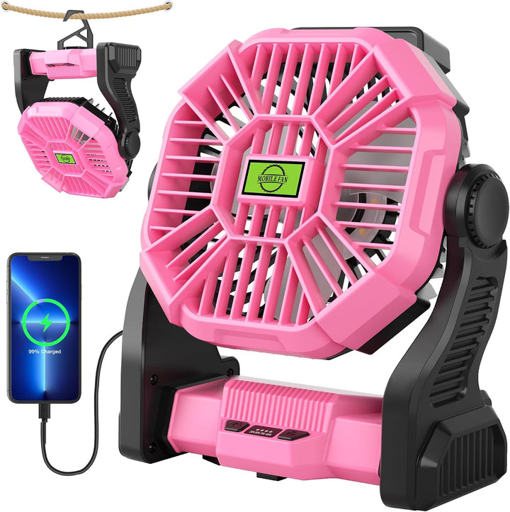 TDLOL Ventilador Portátil Recargable Esenciales para Acampar, Venti...