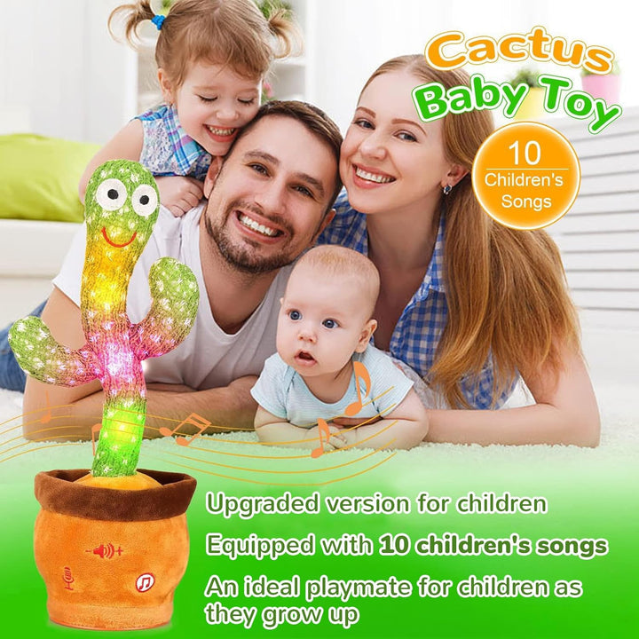 MILEGI Cactus que habla bailarín ajustable con volumen, cantar y re...