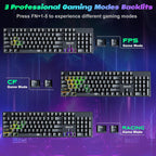Redragon Teclado Mecánico para Juegos con Cable, 11 Modos Retroilum...