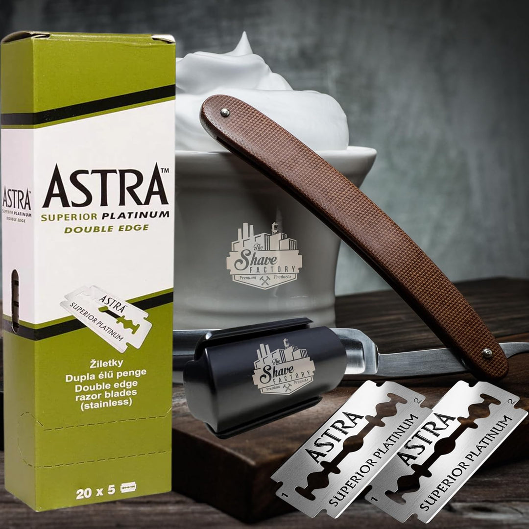 The Shave Factory Astra Platinum - Cuchillas de afeitar de segurida...