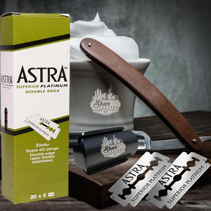 The Shave Factory Astra Platinum - Cuchillas de afeitar de segurida...