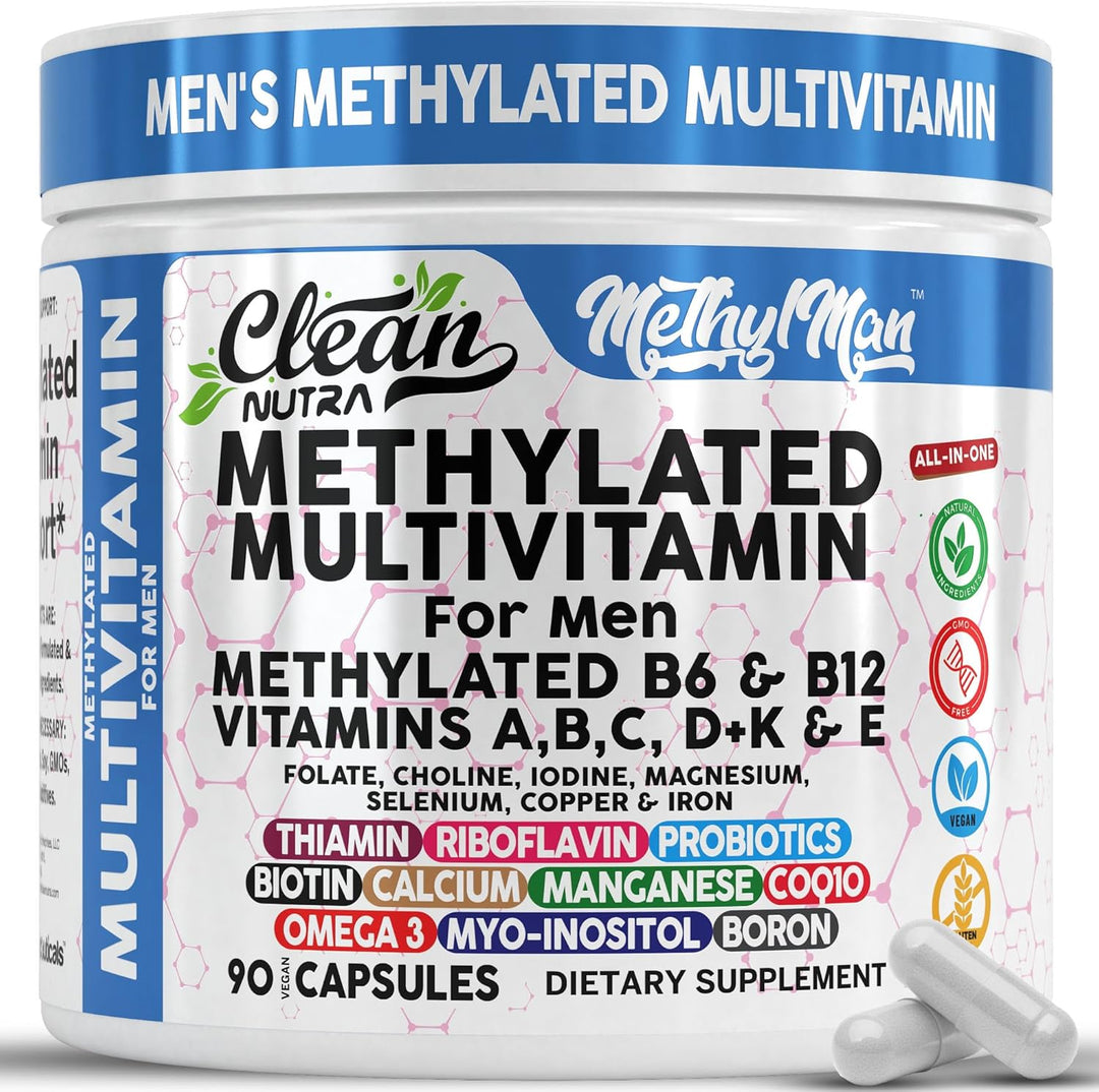 Clean Nutra - Multivitamínico metilado para hombres B6 y