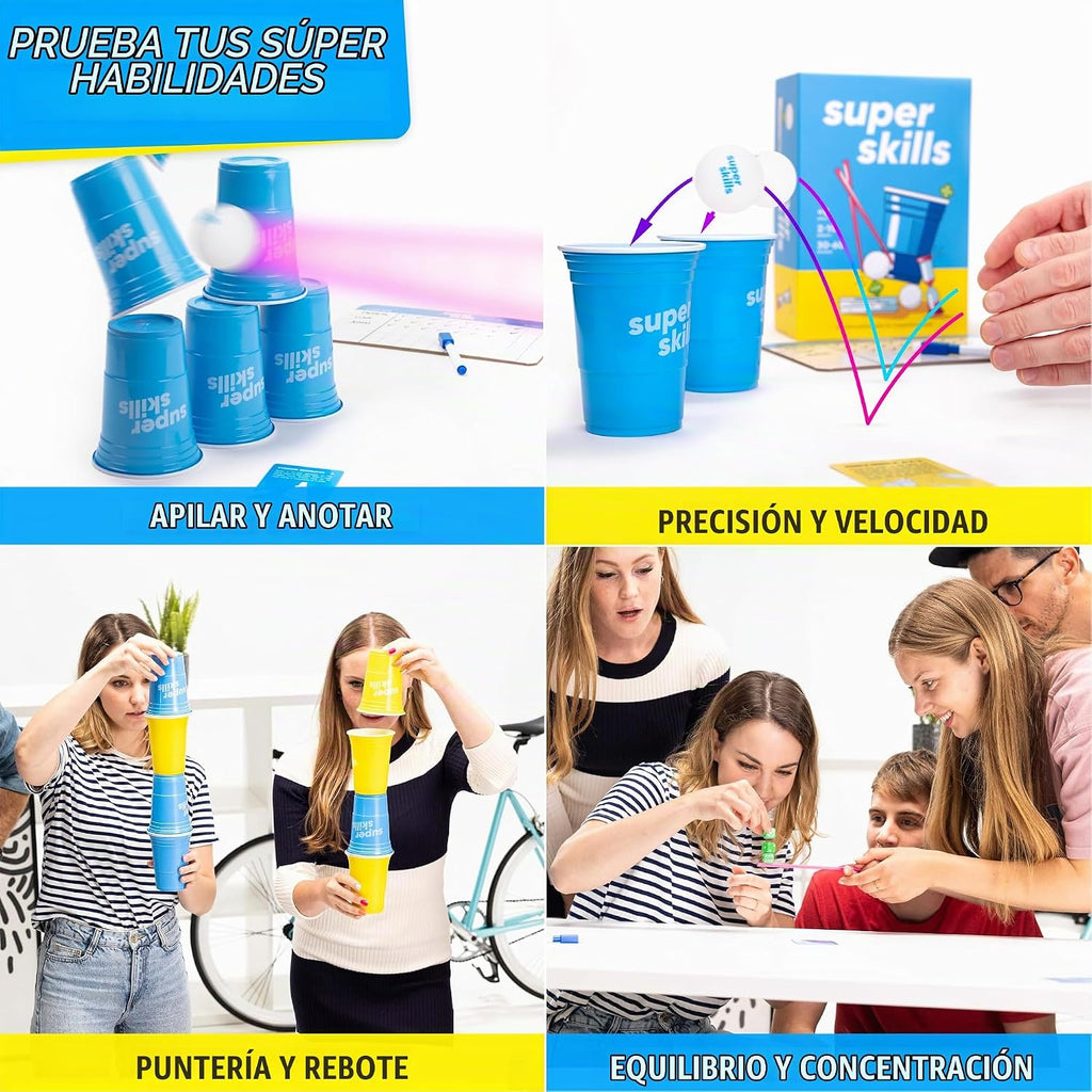 Super Skills - Juegos de fiesta para adolescentes, niños y adultos - Divertido juego de mesa familiar