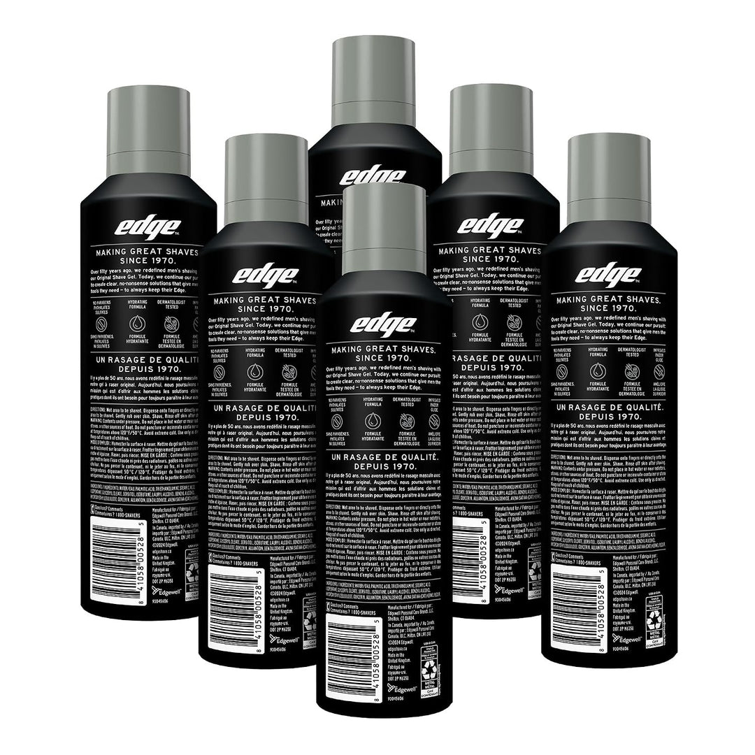 Edge Gel de afeitado para hombres, ultra sensible con avena coloida...