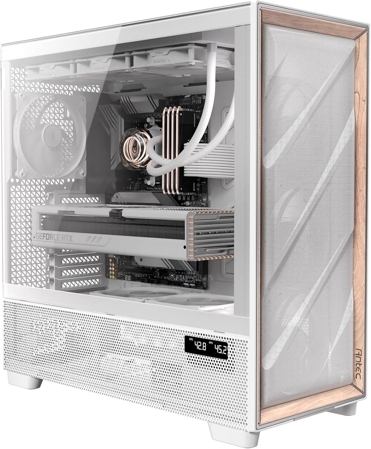 Antec Flux Pro Blanco, 6 ventiladores PWM incluidos, panel frontal...