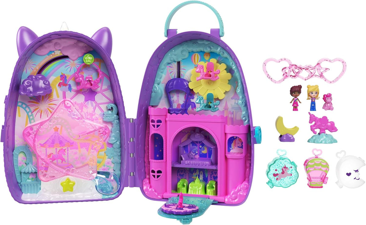 Polly Pocket Juego de mochila de unicornio