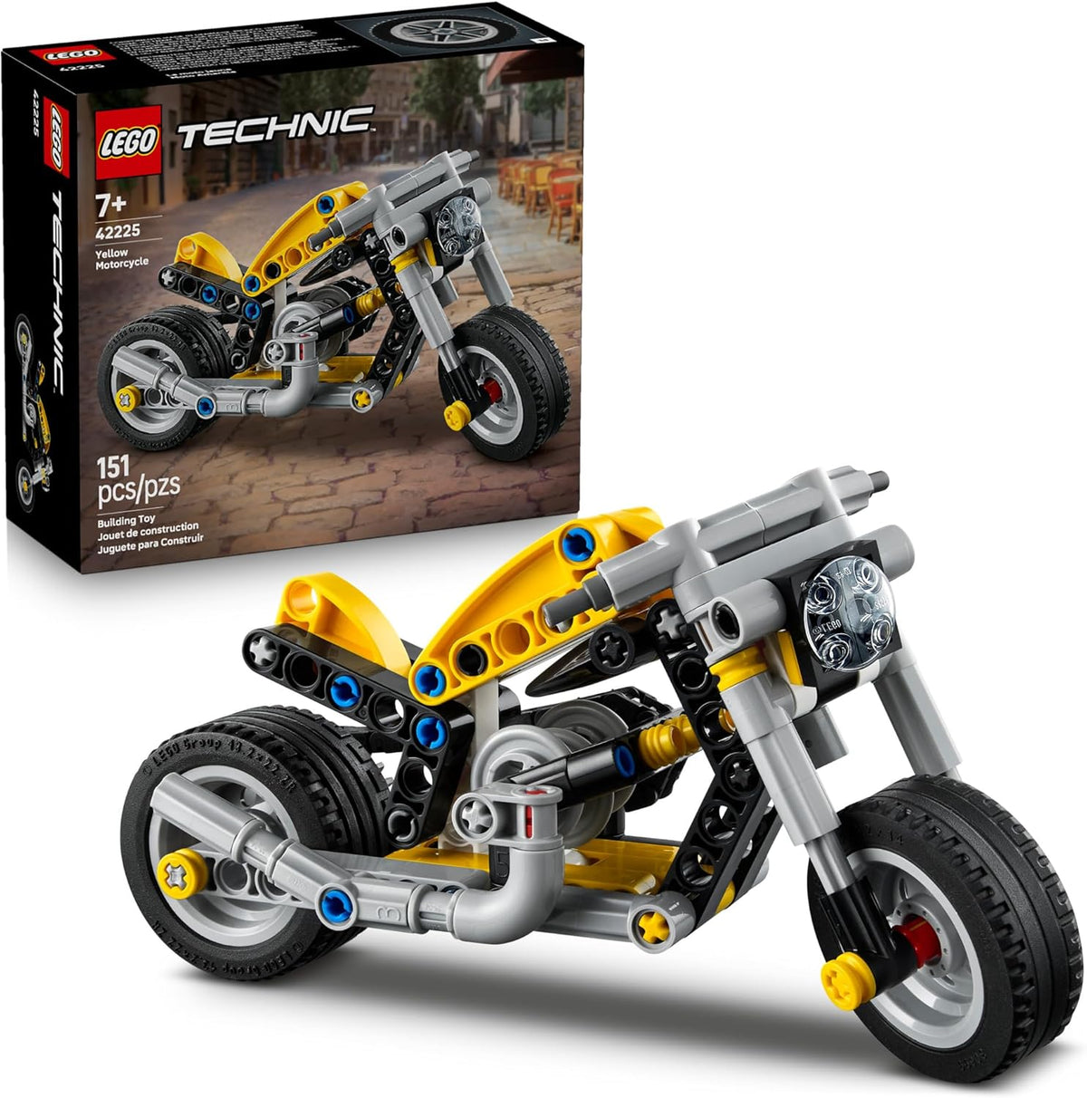 LEGO Technic - Juguete de motocicleta amarillo \u2013 Juguete de co...