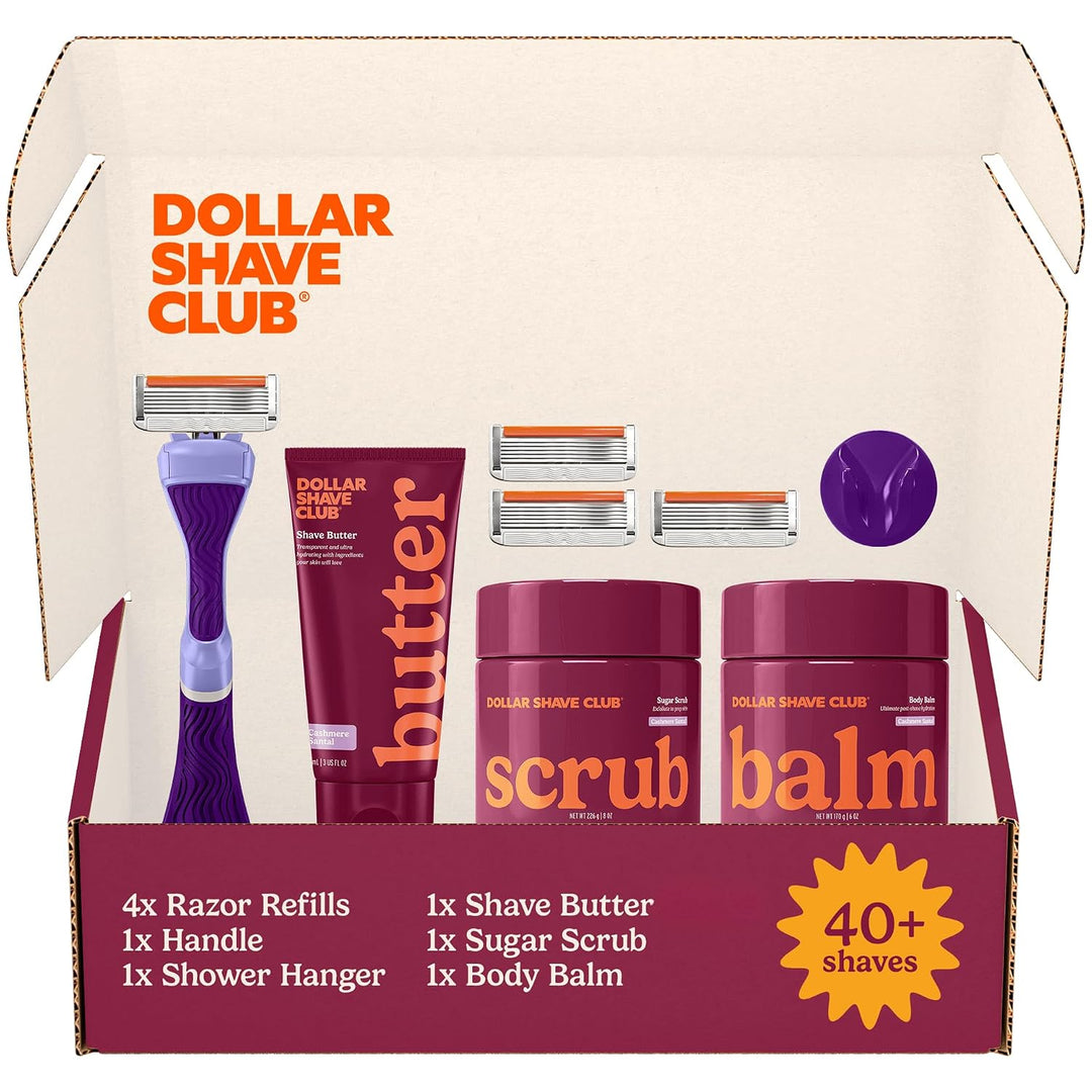 Dollar Shave Club Para mujeres | 1 mango de agarre ondulado morado,...