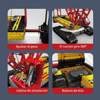 Mould King 17015 Technology Crawler Crane Kit de bloque de construcción, grúa sobre orugas resistente con motores para adultos, 4318 piezas de construcción de ingeniería