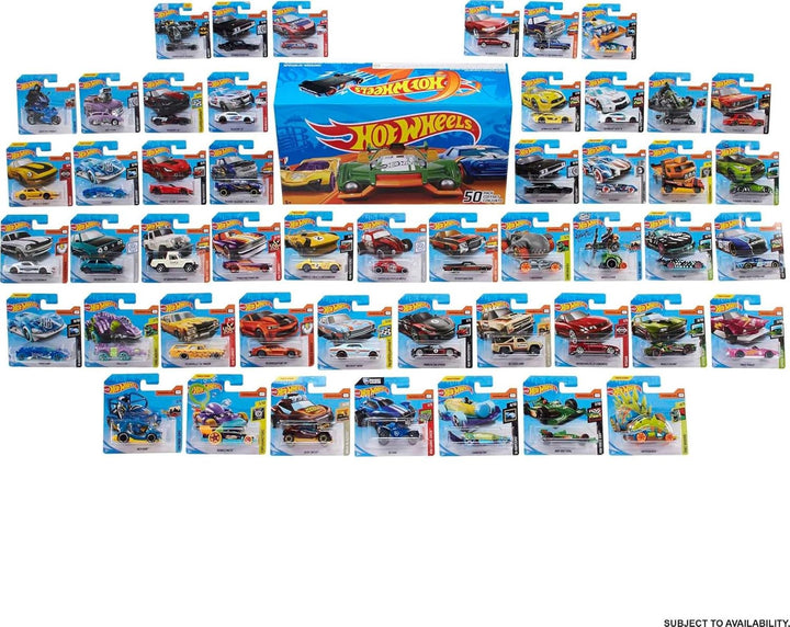 Hot Wheels Coches y Camiones de Juguete, paquete de 50 vehículos a...