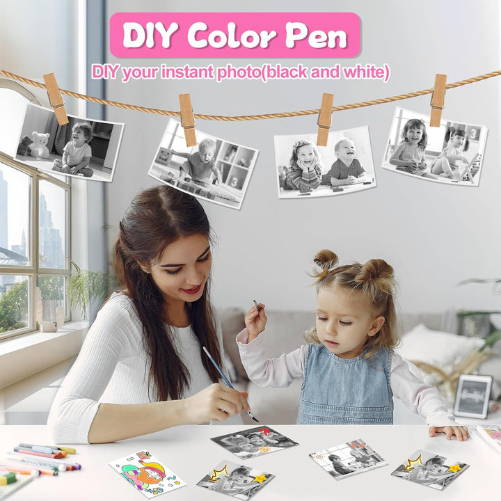 Cámara para Niños con Impresión Instantánea, Regalo de Navidad y Cu...