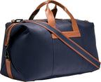 Cole Haan Judson - Bolsa de lona de sarga cepillada para hombre, Luna de medianoche/Nuevo bronceado británico, Judson - Bolsa de lona de sarga cepillada