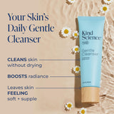 Kind Science Limpiador facial suave, lavado facial para mujeres y r...