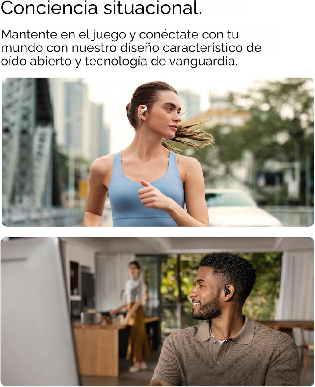 SHOKZ OpenFit 2 auriculares de oreja abierta, auriculares Bluetooth