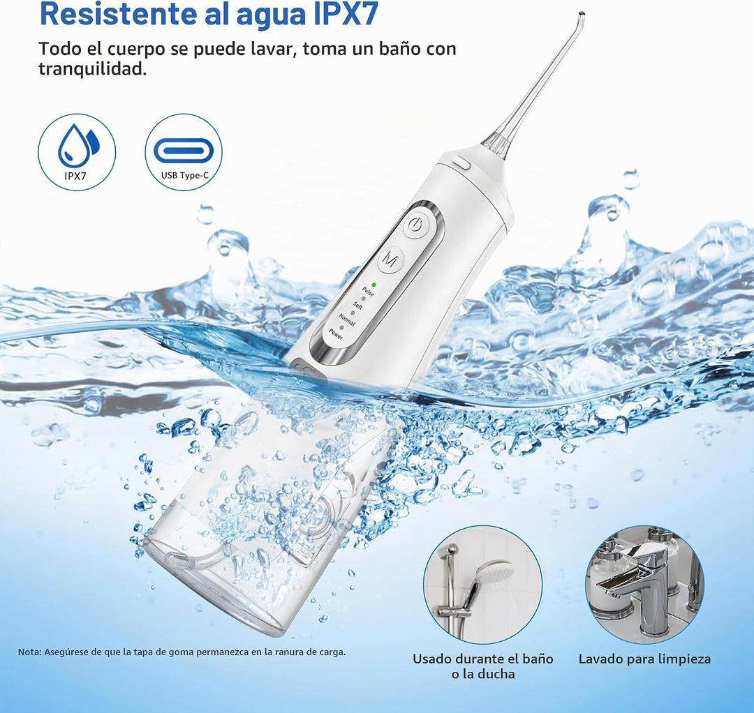 R REVA Irrigador dental inalámbrico para dientes, encías y aparatos...