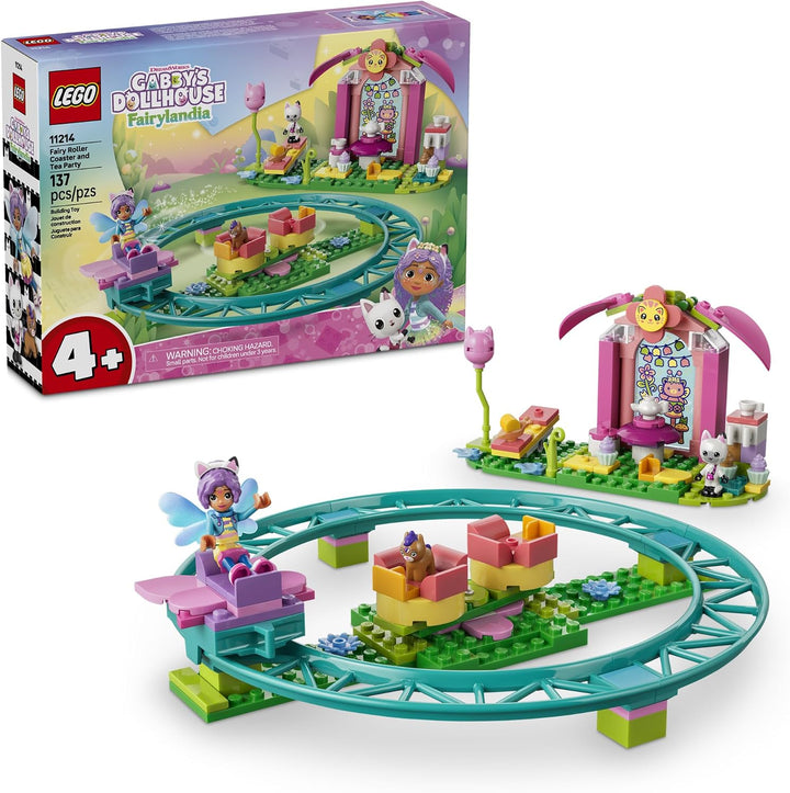 LEGO Montaña Rusa de Hadas y Fiesta del Té en Casa de Muñecas de Ga...