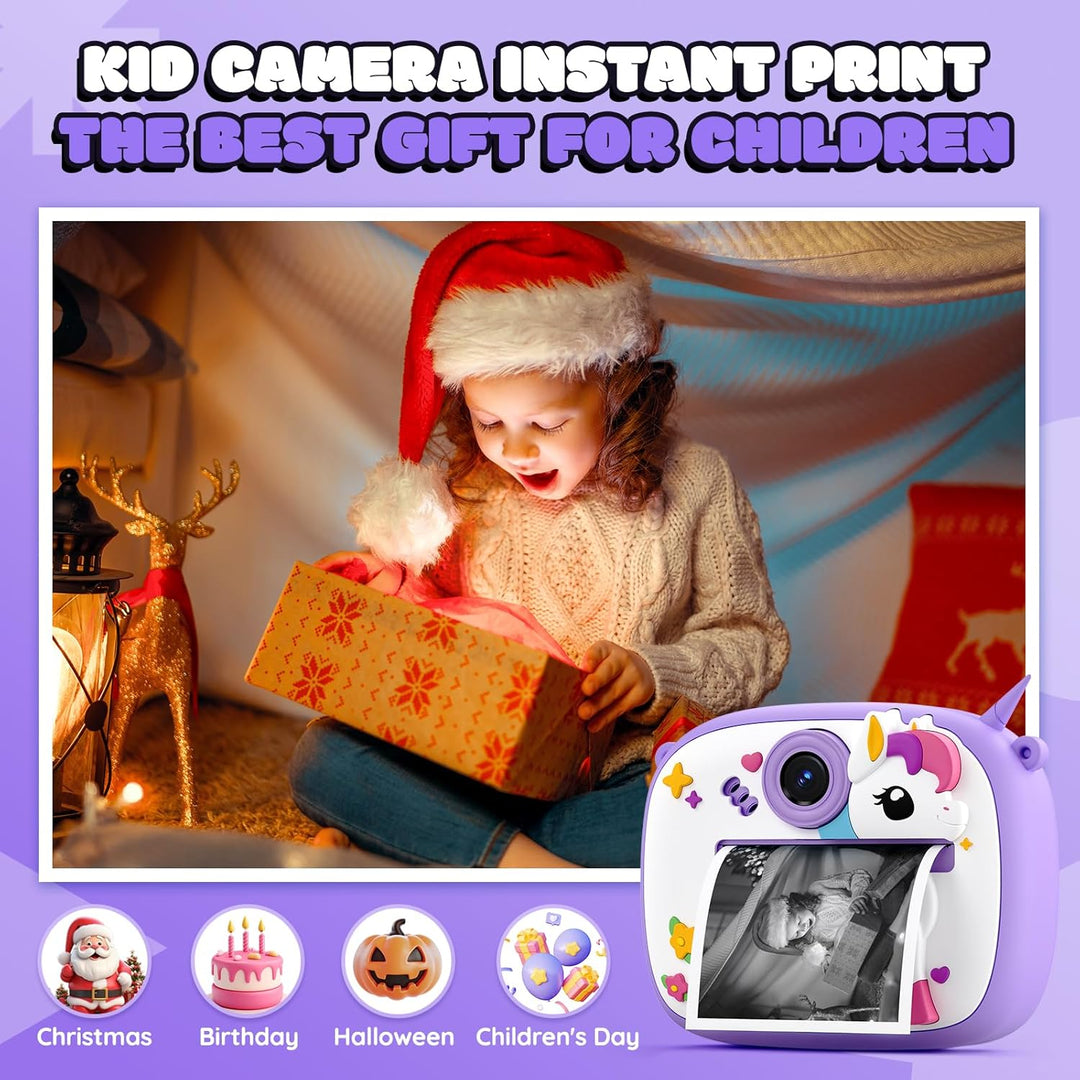 YOZISS Cámara Instantánea para Niños con Impresión, Cámara Digital...