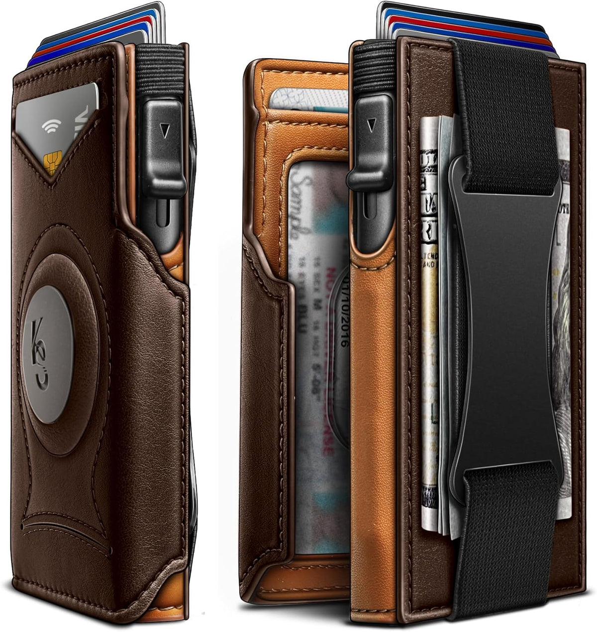 KEMISANT Billetera Airtag para hombre, delgada con bolsillo frontal...