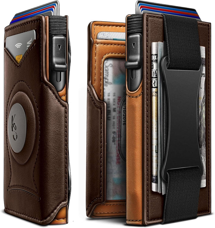 KEMISANT Billetera Airtag para hombre, delgada con bolsillo frontal...