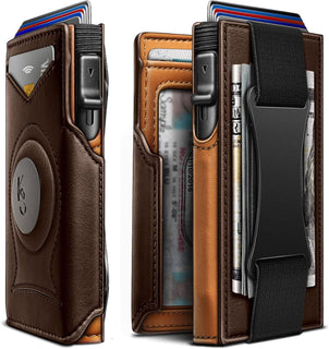 KEMISANT Billetera Airtag para hombre, delgada con bolsillo frontal...
