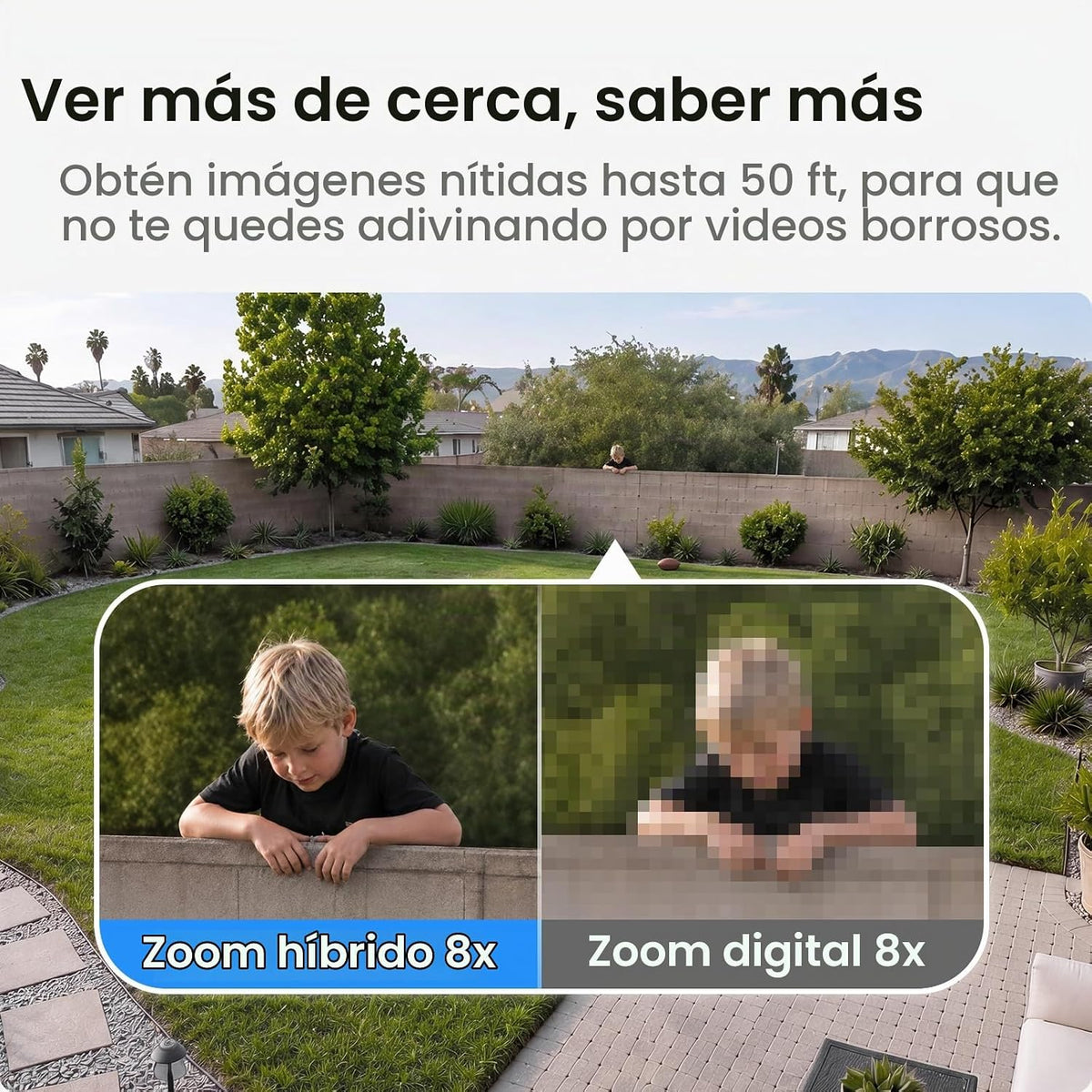aosu T2 Teleobjetivo 3K de doble lente Cámara de seguridad inalámbrica PTZ 360°