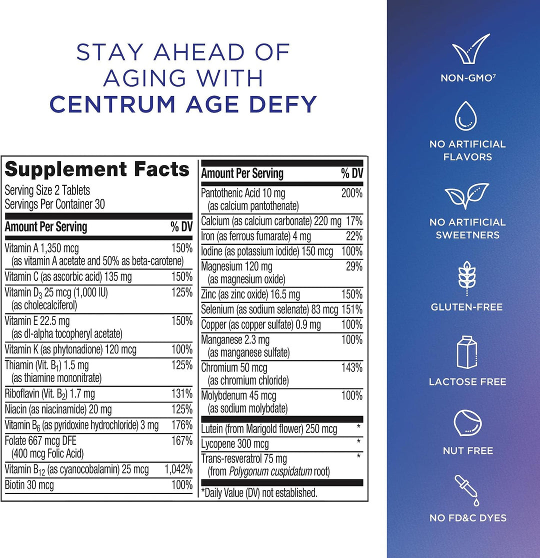 Centrum Age Defy para hombres mayores de 35 años - Suplemento multi...