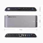 Cable Matters Base USB-C para Windows, DisplayPort dual 4K, carga de 80 W
